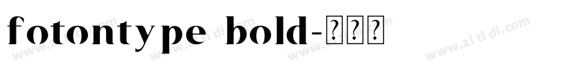 fotontype bold字体转换